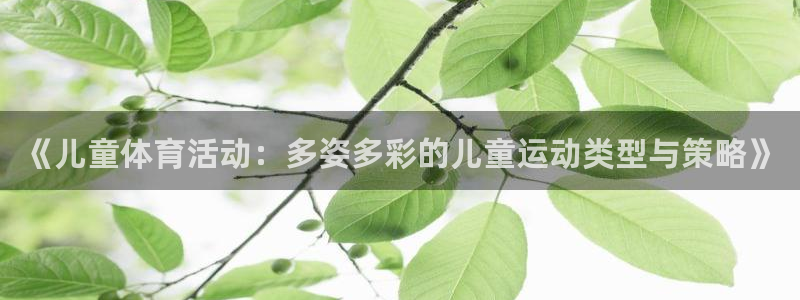《儿童体育活动：多姿多彩的儿童运动类型与策略》